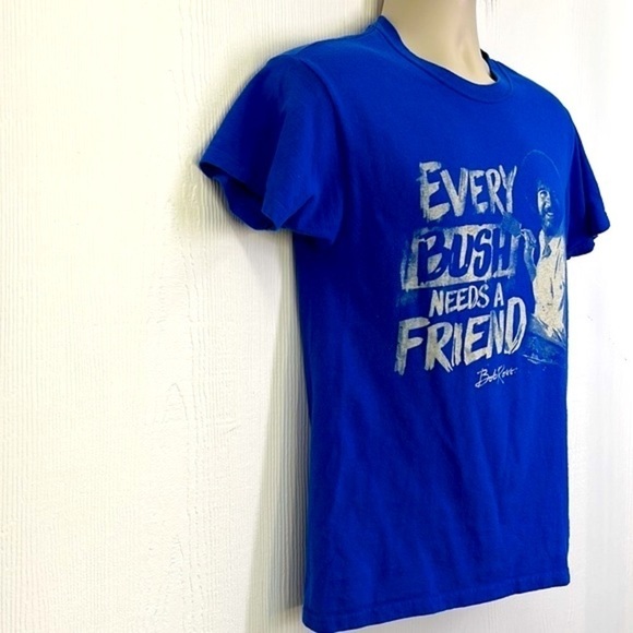 Bob Ross - Every Bush Needs A Friend Graphic Blue Short Sleeve Tee Size Small - Picture 4 of 8